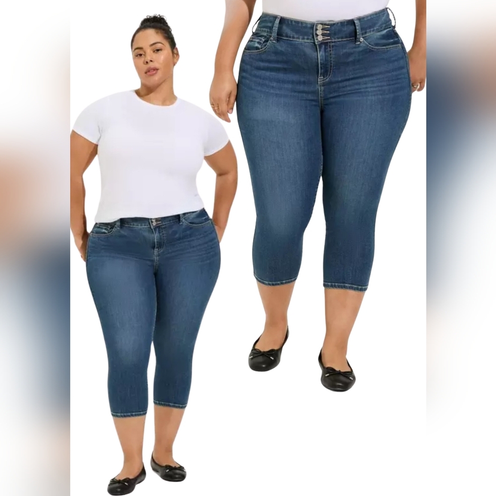 Torrid 18W Crop Jegging Super Soft NEW Dark Wash 0158-M